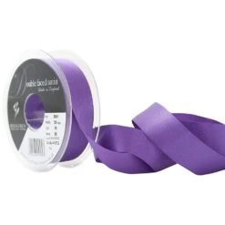 Berisfords Purple Satin Ribbon 25mm X 20 Metres