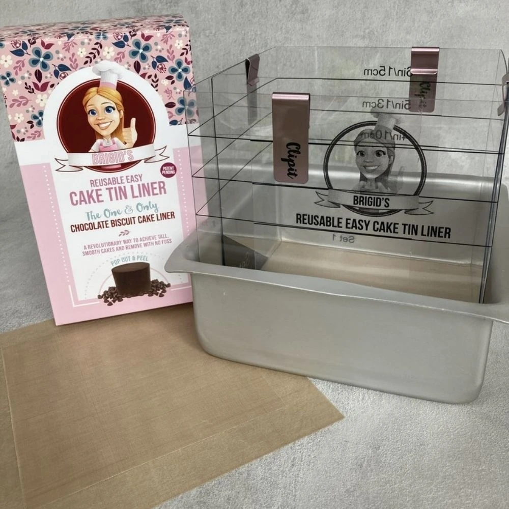 Brigid's Cake Room Square Chocolate Biscuit Cake Tin Liner Kit - Image 2