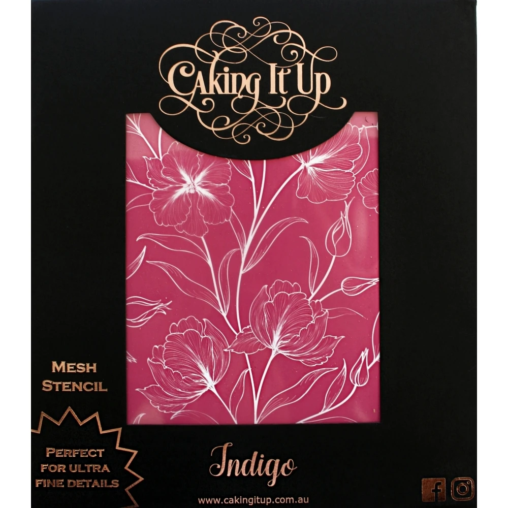 Caking It Up Indigo Mesh Cake Stencil