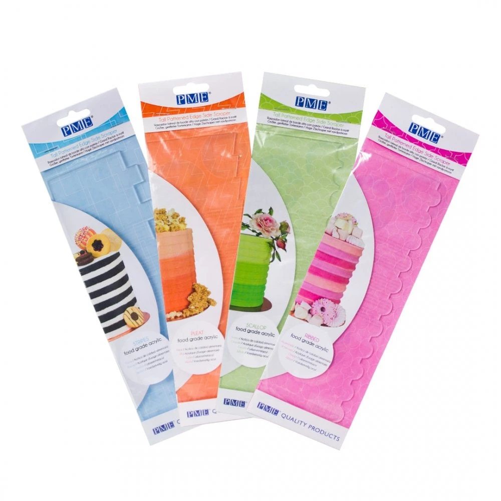 PME Tall Patterned Edge Side Scrapers - Set Of 4