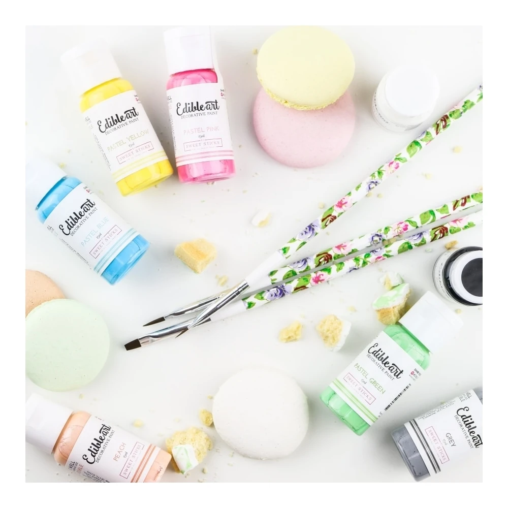 Sweet Sticks Pastel Colours Edible Art Paint - Set Of 8 - Image 2