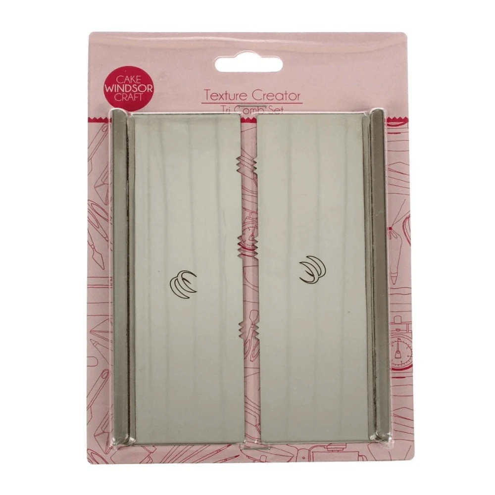 Windsor Cake Craft Tri Comb Texture Creator Icing Scraper - Set Of 2